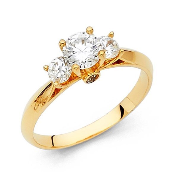 New 14k Gold Engagement Ring sizes 4 5 6 7 8 9